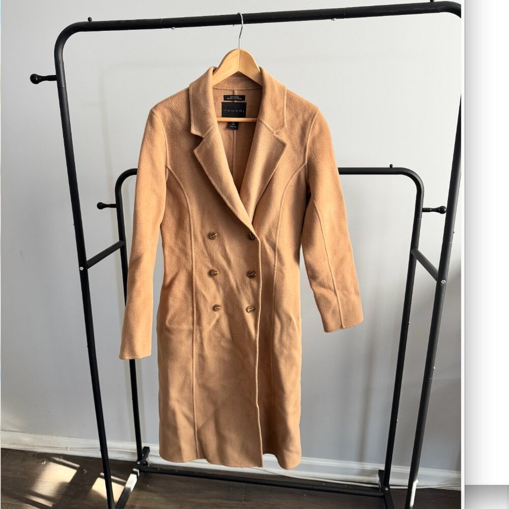 Elie Tahari Double-Breasted Wool/Cashmere Coat